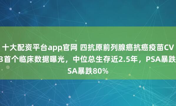 十大配资平台app官网 四抗原前列腺癌抗癌疫苗CV9103首个临床数据曝光，中位总生存近2.5年，PSA暴跌80%